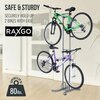 Raxgo Bike Storage Rack, Freestanding 2 Bike Rack with Adjustable Hooks for Indoor Storage RGFSBRK2